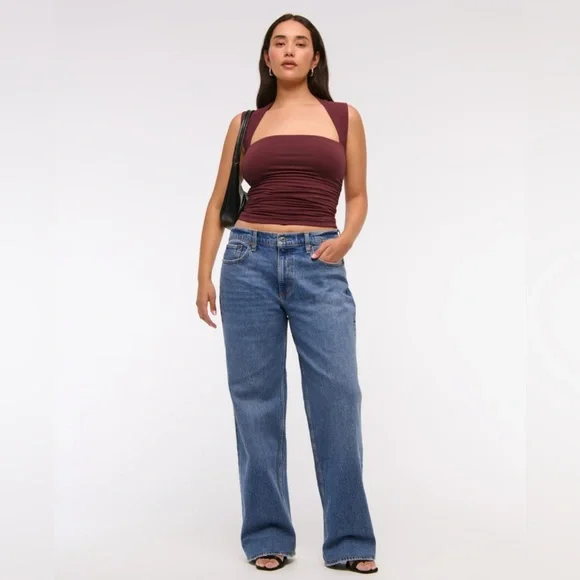 Abercrombie & Fitch Curve Love Low Rise Baggy Jean - Picture 4 of 4